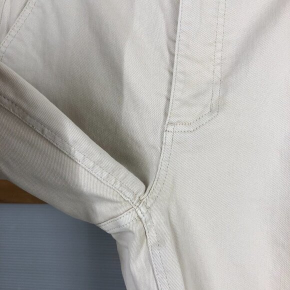 Everlane Cropped Straight Short Cuffed Hem Denim Jean in Bone‎ Sz 4 - Picture 7 of 16